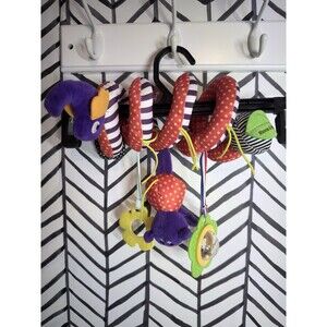 Mamas & Papas Multicolor Hanging Rattles Car Seat Wrap Hanger Baby Toy 6041